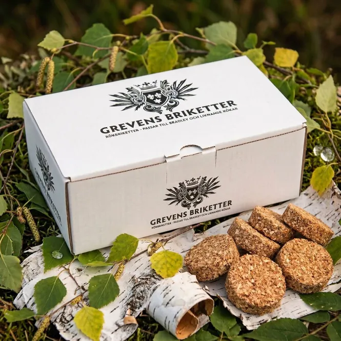 Hovedbilde Grevens Bjørk Røykbriketter 90 Stk