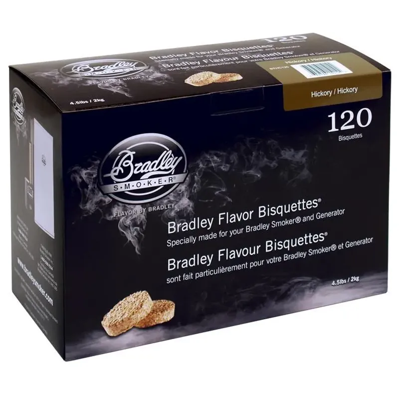 Bradley Smoker Bisquettes Hickory 120 Pack | Bold Smoke