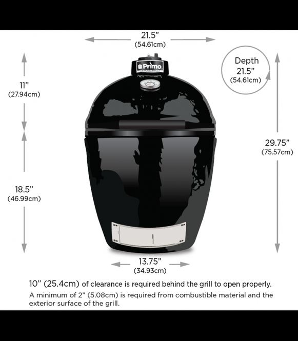 Hovedbilde Primo Kamado Rund - Klassisk Keramisk Grill