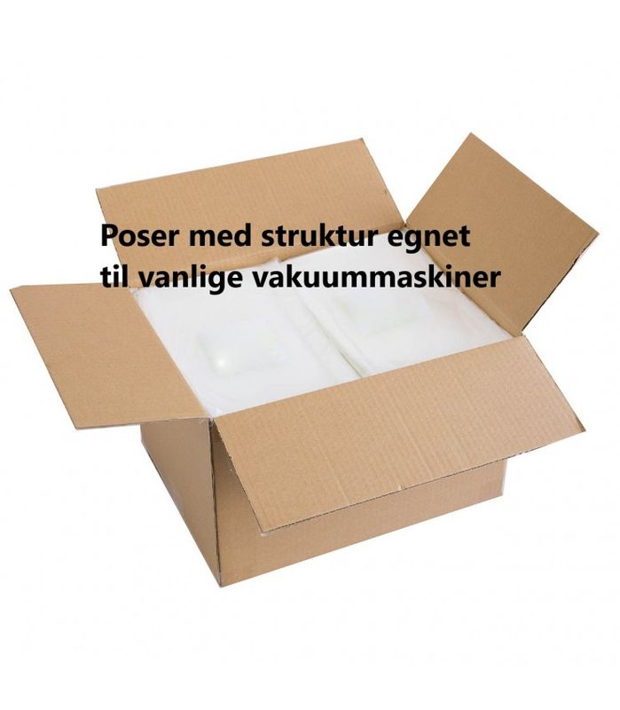 Trollvac vakuumposer 20x30 struktur eske 1000 stk